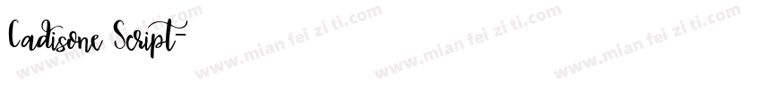 Cadisone Script字体转换